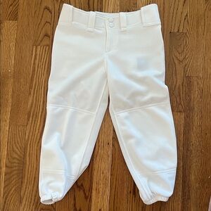 Mizuno Girls white softball pants